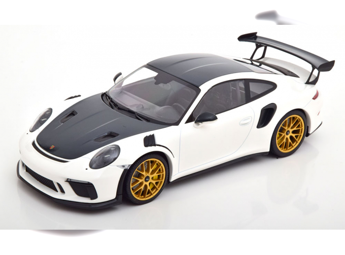 PORSCHE 911 (991 II) GT3 RS Weissach Package (2019), white/carbon-grau