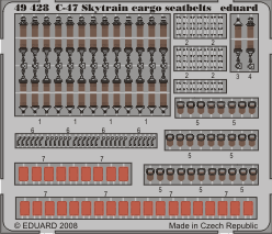 Фототравление для C-47 Skytrain cargo seatbelts