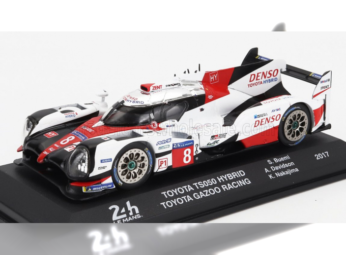 TOYOTA Ts050 Hibrid 2.4l Turbo V6 Team Gazoo Racing №8 24h Le Mans (2017) Sebastien Buemi - Kazuki Nakajima - Anthony Davidson, White Red Black