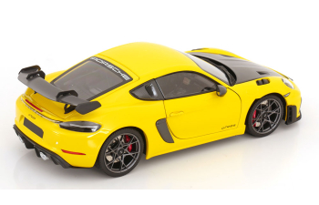 PORSCHE Cayman GT4 RS Weissach Package (2024), yellow carbon-grey