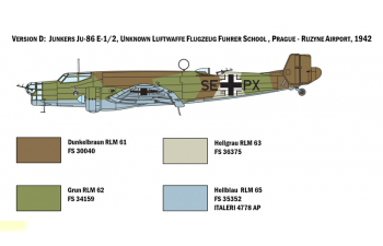 Сборная модель Немецкий высотный бомбардировщик Junkers Ju 86E1 / E2