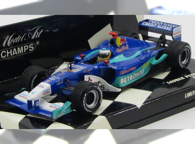 SAUBER F1 C21 Petronas N 7 Gp Usa (2002) N.Heidfeld, Blue Met Green