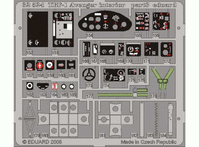 Цветное Фототравление для TBF-1 interior