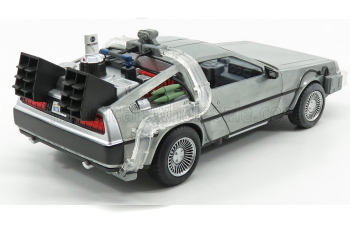 DE LOREAN Time Machine - Back To The Future 2 - Ritorno Al Futuro 2 - With Hoover Mode And Lights, Silver