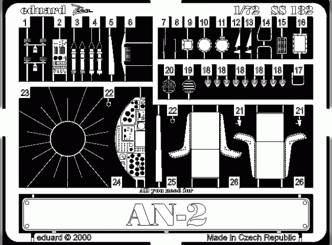 Ss132 Фототравление для самолета Антонов Ан-2