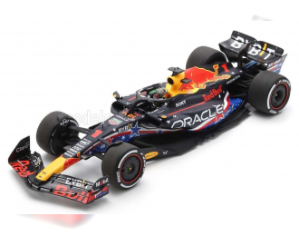 RED BULL F1 Rb19 Team Oracle Red Bull Racing №1 World Champion Winner Austin Usa Gp (2023) Max Verstappen, Matt Blue