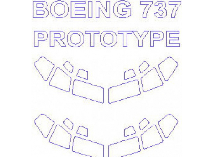 Маска окрасочная Boeing 707 / 727 / 737 (По прототипу)