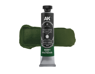 Краска акриловая ARTISTIC DENSE в тюбике - Выцветший зелёный / FADED GREEN – ARTISTIC DENSE ACRYLIC COLOR, 20 мл