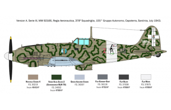 Сборная модель MACCHI Mc205 Veltro Airplane Military 1942