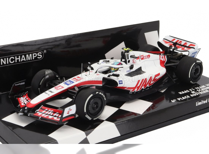 HAAS F1 Vf-22 Team Haas №47 6th Austrian Gp (2022) Mick Schumacher, White Black Red