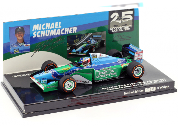 Benetton Fold B194, Michael Schumacher, - DEMONSTRATION RUN - BELGIAN GP 2017