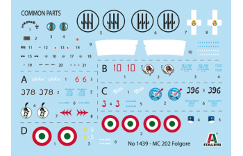 Сборная модель MACCHI Mc.202 Folgore Airplane Military 1943
