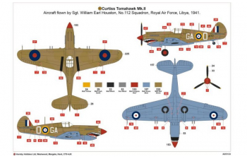 Сборная модель Самолет Curtiss Tomahawk Mk.II