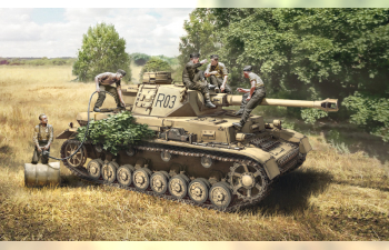 Сборная модель Немецкий средний танк Pz.Kpfw. IV Ausf. F1/ F2/ G ранний с экипажем на отдыхе