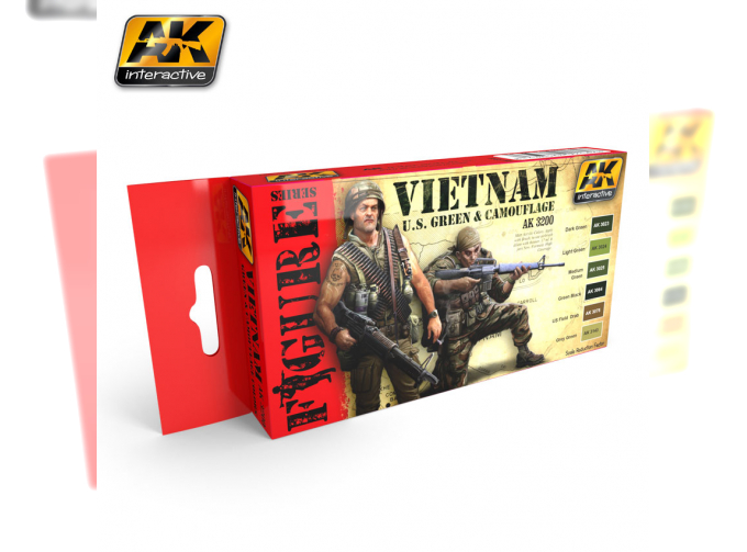 Набор акриловых красок VIETNAM U.S. GREEN & CAMOUFLAGE SET