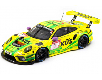 PORSCHE 911 991-2 Gt3 R Team Manthey Racing №1 24h Nurburgring (2022) Kevin Estre - Michael Christensen - Laurens Vanthoor - Frederis Makowiecki, Yellow Green