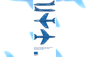 Сборная модель Самолет HUNTER F.6/FGA.9 (Aerobatic Teams)