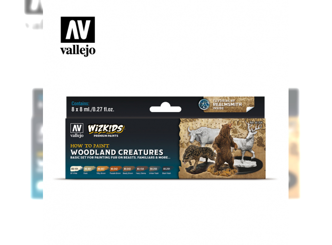 Набор акриловых красок Wizkids Обитатели лесов / Woodland Creatures