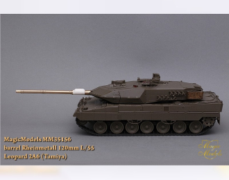 Металлический ствол на Rheinmetall 120mm L/55 Leopard 2A6 (Tamiya)