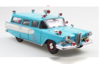 EDSEL Villager ambulance (1958), blue/white