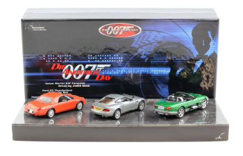 ASTON MARTIN + FORD Thunderbird + JAGUAR XKR Set 3 Cars James Bond 007 «Die Another Day»