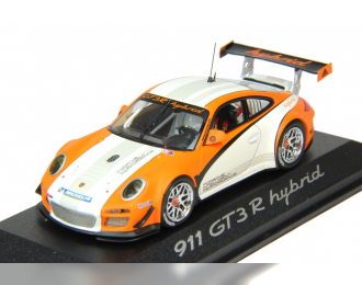 PORSCHE 911 GT3 R Hybrid (997) (2012), white matt orange