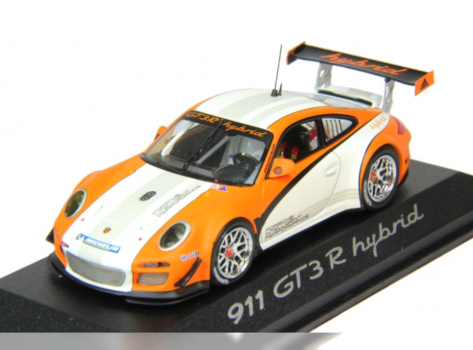 PORSCHE 911 GT3 R Hybrid (997) (2012), white matt orange