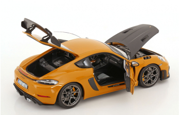 PORSCHE Cayman GT4 RS Weissach Package (2023), ochre-yellow grey