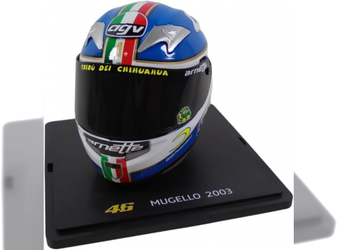 MINI HELMET Honda RC211V Winner MotoGP Mugello Valentino Rossi (2003)