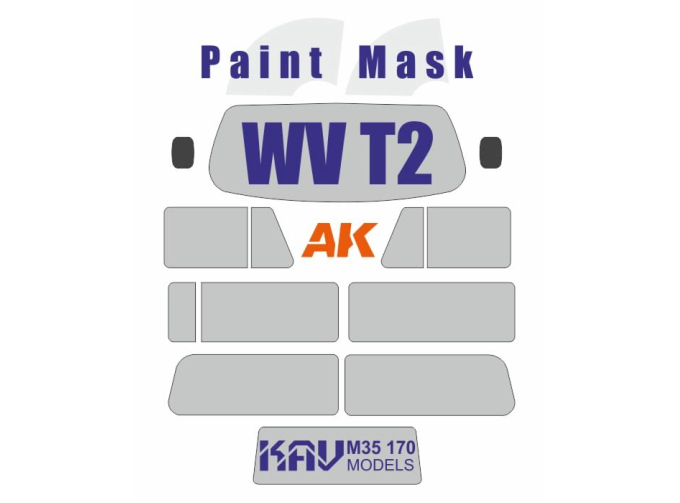 Маска окрасочная на Volkswagen T2 (AK)