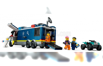 TRUCK Lego City - Police Mobile Crime Lab Truck - Laboratorio Mobile Polizia - 674 Pezzi - 674 Pieces, White Blue Black