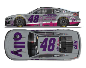 Chevrolet #48 Alex Bowman *Ally Open Road Sweepstakes*, purple/grey 2025