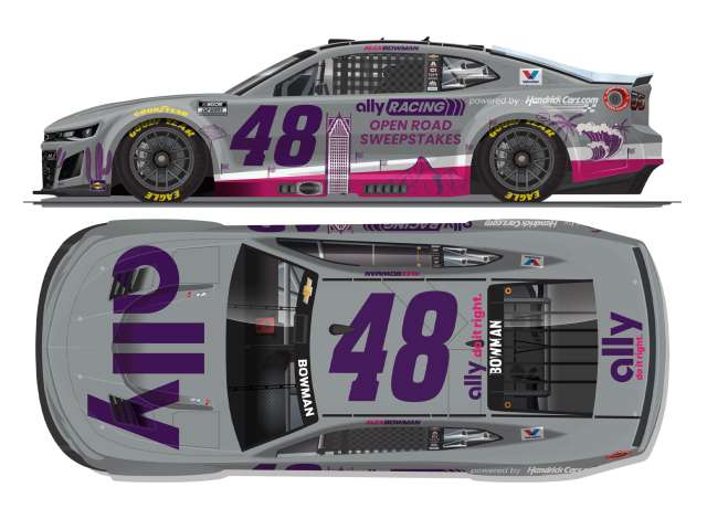 Chevrolet #48 Alex Bowman *Ally Open Road Sweepstakes*, purple/grey 2025