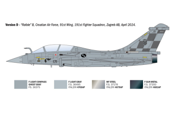 Сборная модель DASSAULT AVIATION Rafale B Military Airplane Marine Nationale (1999)