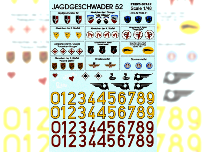 JAGDGESCHWADER 52 Wet decal