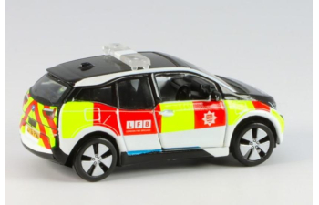 BMW i3 UK London Fire Department Patrol Car, black / white / red