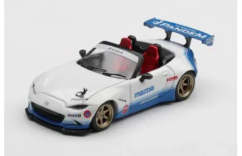 MAZDA MX-5 (ND) Miata Pandem IMSA LHD (2025), white/blue 