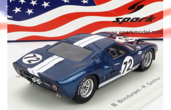 FORD Gt40 №72 3rd 2000km Daytona (1965) B.Bondurant - R.Ginther, Blue White