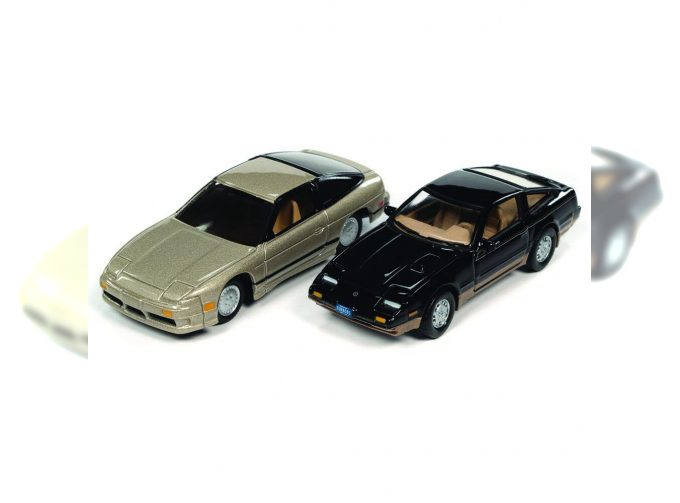 NISSAN 240SX (1990), Champagne Pearl & 1x NISSAN Fairlady 300ZX (1985) Thunder Black Body /Gold