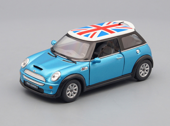 MINI Cooper S Flag Printing, blue metallic