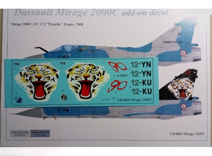 Декаль для Mirage 2000C EC2/12 "Picardie", EC "Cambresis"