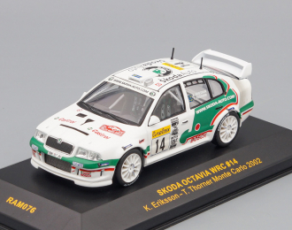 SKODA OCTAVIA WRC #14 K.ERIKSSON- T.THORNER Rally Monte-Carlo 2002, white / green