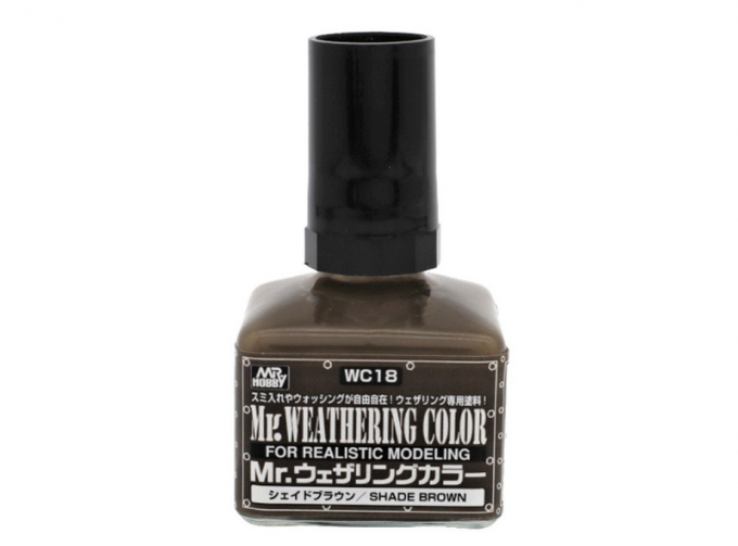 Краска MR.WEATHERING COLOR SHADE BROWN, 40мл