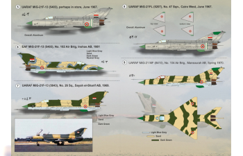 Декаль MiG-19s and MiG-21s of the Arab Air Force