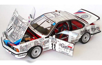 BMW 6Er E24 CSi Gruppe A 24 Stunden Spa "Schnitzer Genuine BMW Parts" #11 Quester - Tassin - Heger Siegerfahrzeug (1976), white