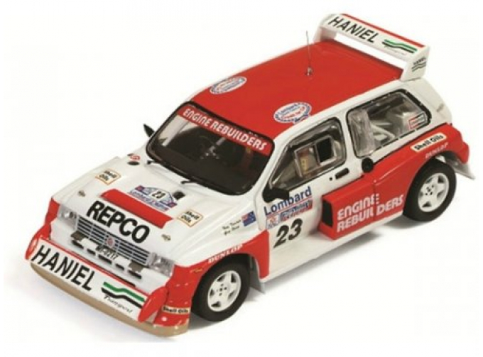 MG METRO 6R4 23 T.Teesdale/G.Horne RAC Rally 1986, красный с белым