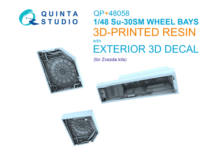 3D Декаль Ниши шасси для Суххой-30СМ (Звезда)