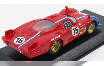 ALFA ROMEO 33.2 Lm N 15 Test 24h Le Mans 1969 Pilette - Slotemaker, Red Blue