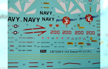 Декаль для F-14A Tomcat VF-111 Pt.1 Miss Molly