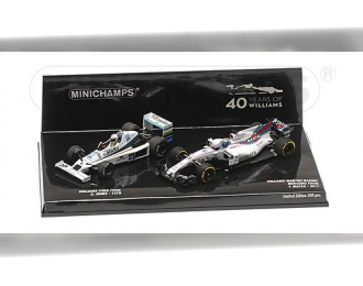 2-CAR SET - WILLIAMS FORD FW06 JONES 1978/WILLIAMS FW40 MASSA 2017 - WILLIAMS F1 40TH ANNIVERSARY